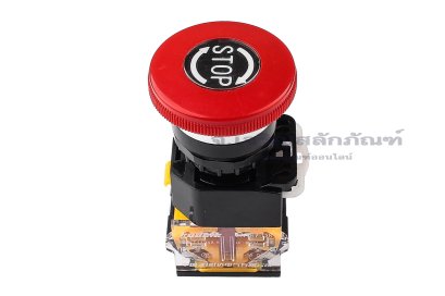 [E] สวิตช์ปุ่มกด หยุดฉุกเฉิน ปุ่มสีแดง STOP LA167-D8-11ZS ขนาด 22 mm รุ่น 2NC